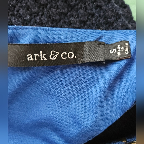 NWT Ark & Co Blue and Olive Quilted Mini Party Dress S - Picture 8 of 8